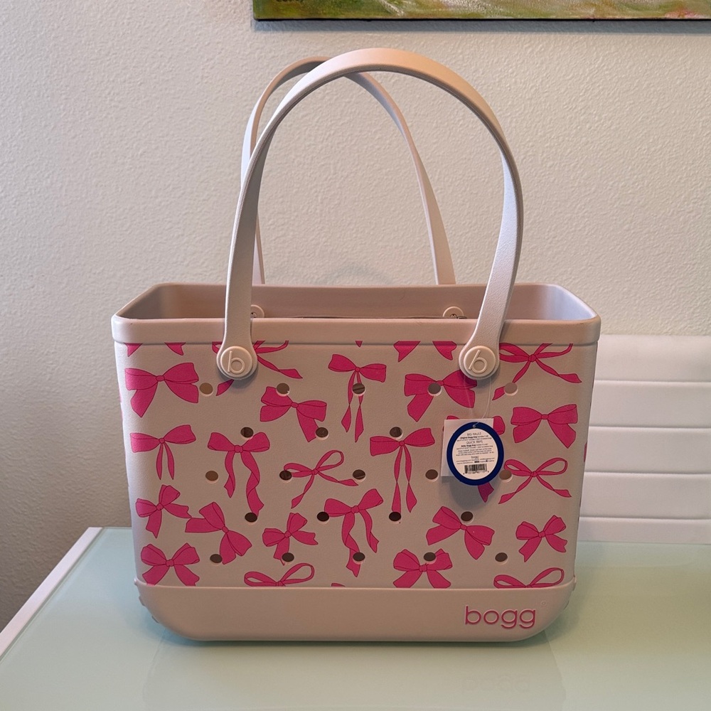 Women's Pink Bow Tote Bag